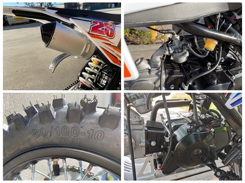 70cc Dirt Bike Trail Pit Bike Motor Electric Start Semi Auto Junior Bike Kid Green