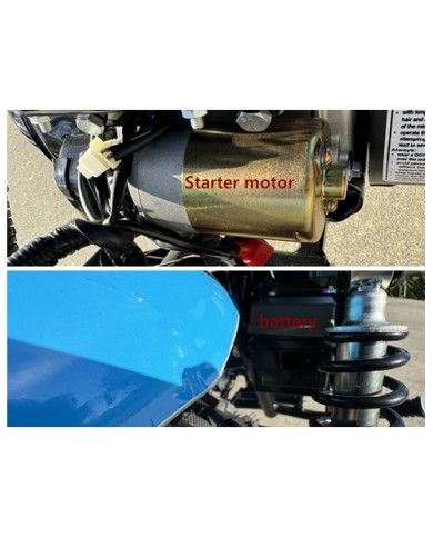 MB200X TrailMaster Hurricane Mini Bike Coleman Full sized REC-REG E-start BLUE