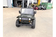 Mini Willys Jeep 1kW 48V Electric Ride On Buggy 2 Seater Kids/Teens Army Green