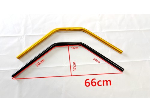 handlebar 660mm 22mm 3mm Thickness Steel Handle Bar drift trike Gold black